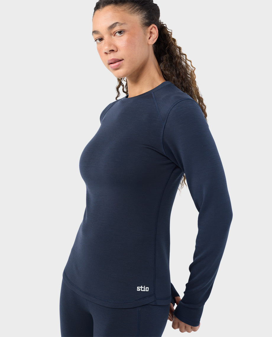 Women's Basis PeakWool Midweight Crew LS - Image 4