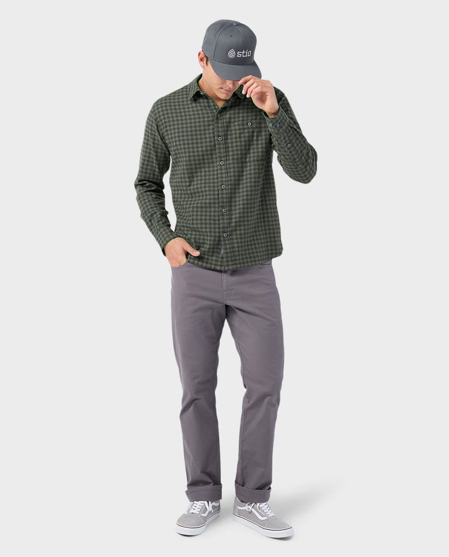 Men's Miter Stretch Lightweight Flannel Shirt - Image 17
