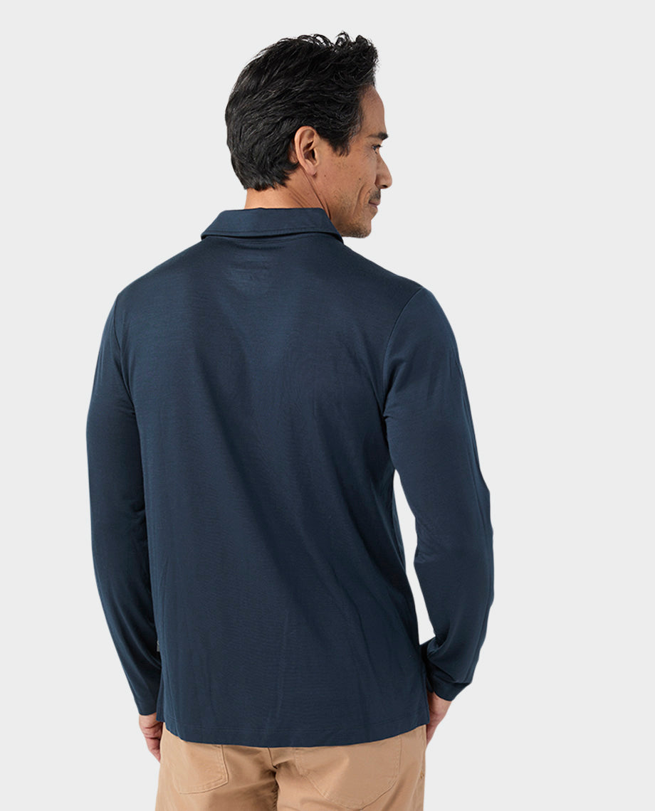 Men's Alpin Lightweight Merino Polo LS - Image 19